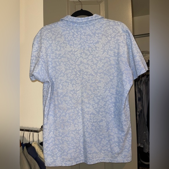 Zara Blue and White Paisley Polo | Men’s Size Medium - Picture 3 of 10